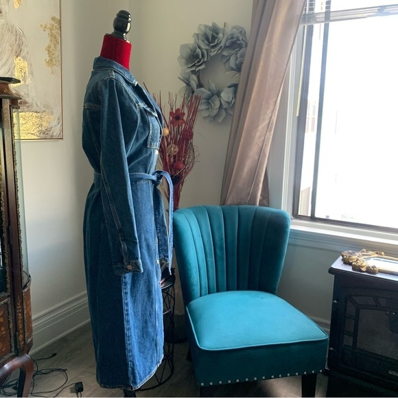 ZARA DENIM DRESS - Picture 3 of 8